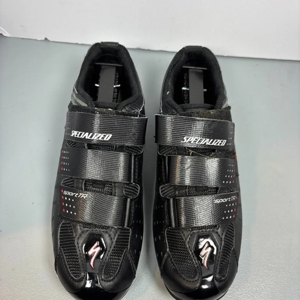 Specialized Sport TR Cycling Shoes Mens Black SPD Cleats Body Geometry sz 7.5